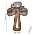 thumbnail image 3 of NSESSHome Office Decor Wooden Hang Tag Cross for Front Door ation Wooden Easter Door Sign Wooden Easter Cross Plaque Easter Decor for Front Door Religious Easter Craft House Number Jesus, 3 of 9