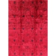 thumbnail image 1 of Ahgly Company Machine Washable Indoor Rectangle Industrial Modern Raspberry Purple Area Rugs, 7' x 9', 1 of 7