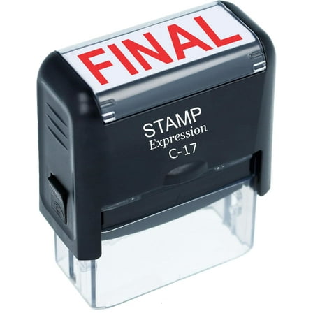 StampExpression - Final Office Self Inking Rubber Stamp - Red Ink (A-5300)