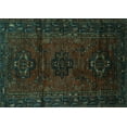 thumbnail image 1 of Ahgly Company Machine Washable Indoor Rectangle Persian Turquoise Blue Traditional Area Rugs, 2' x 5', 1 of 4
