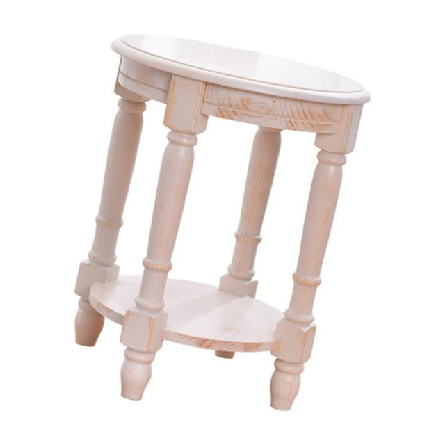 Transemion Decorative Planter Shelf Fishbowl Rack Wood Riser For Indoor Outdoor Plant Display Which Can White 25x20cm