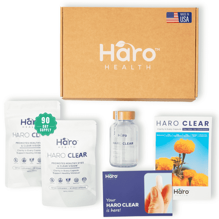 Haro Clear Eye Vitamins Starter Kit - Lutein & Zeaxanthin - 180 Capsules (90-Day Supply)