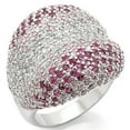 thumbnail image 1 of Bague en Laiton Rhodié avec AAA Grade CZ&44; Multi Couleur - Taille 5, 1 of 1
