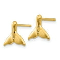 thumbnail image 2 of 14K Yellow Gold Earring Button Women'S 10 mm 12 Whale Tail Post Earrings, 2 of 3