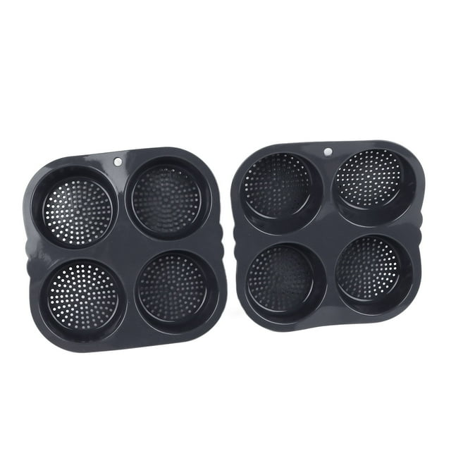 Hamburger Bun Pan, 4 Inch Burger Bun Soft Easy To Clean Easy Release Multipurpose 4 Cup For Homemade Buns