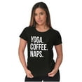 thumbnail image 4 of Yoga Coffee Naps Meditation Fitness Womens Fitted Plus Size Graphic Tee Brisco Brands 2X, 4 of 5