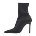thumbnail image 2 of Juebong Women's Ankle Boots Pointed Toe Elastic High Heels Shoes Socks Boots Sexy High Heels, Pointed Toe Sock Ankle Booties Black,37, 2 of 7