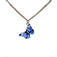thumbnail image 1 of Women Necklace Butterfly Shape Good Workmanship Creative Alloy Women Pendant For Gift--Sky Blue-Model code 29828 Sky Blue, 1 of 5