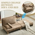 thumbnail image 5 of Homefun Convertible Sofa Bed 3in1 Foldable Sleeper Recliner Space Saving with 3 Pillows Plush Cushions for Small Spaces Study Guest Room, 5 of 9