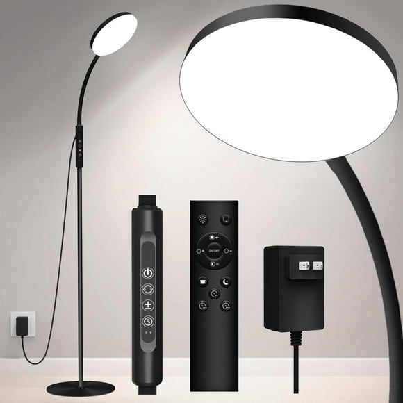 ERDS-20000 Lux Light Lamp, Flexible and Dimmable LED Daylight Happy Lamp with 5 Color 10 Brightness for Reading Working, Floor Standing Sunlight Lamp with Timer for Bedroom Living Room Home Office -
