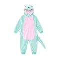 thumbnail image 5 of Generic Unisex Kids Dinosaur Hooded Jumpsuit, Cozy Flannel Animal Onesie, Winter Party Playwear for Boys Girls, 5 of 9