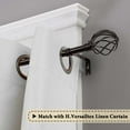 thumbnail image 2 of H.VERSAILTEX Adjustable Twist Cage Single Curtain Rod Set 3/4in Diameter 48-84in , Bronze, 2 of 7