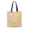thumbnail image 1 of JSDART Sac en Toile Réutilisable Sac de Courses Rose Limeade Vert Lime Demi - Tranches Aléatoirement Assemblé sur Support de Limonade Sac d'Été, 1 of 1