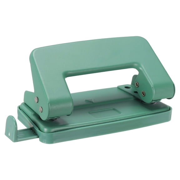 Uxcell 1/4" 2 Hole Punch, Handheld Hole Puncher Press Metal Paper Puncher, Green