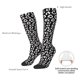 thumbnail image 4 of Fotbe Black Leopard Calcetas Divertidas Estampadas para Hombre y Mujer, Calcetas de Algodón hasta la Rodilla para Caminar, Correr, Enfermería y Embarazo, 4 of 6