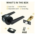 thumbnail image 3 of Matte Black Keyless Bedroom/Bathroom Door Lever with Lock, Heavy Duty Lever Door Handle, Left&Right Handed, 8Packs, 3 of 7