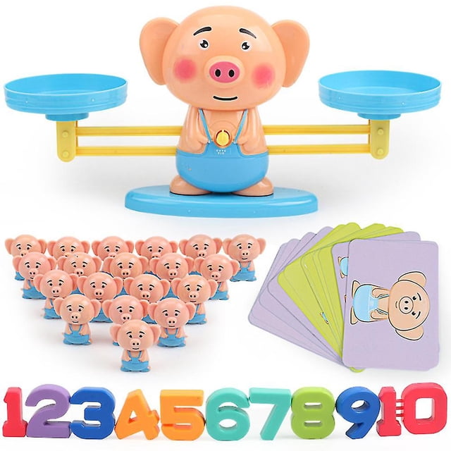 Juguete educativo para niños de equilibrio de animales de dibujos animados lindo azul
