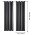 thumbnail image 3 of Isvgxsz Rod Pocket Blackout Curtains for Bedroom, Room Darkening Window Curtains for Living Room, Thermal Insulated Noise Reduction Solid Window Drapes, 2 Panels,39 Inch X 51 Inch, 3 of 9