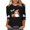 Black A, variant on Plus Size Womens Tops Spider Web Printed 3/4 Sleeve Crew Neck Loose Shirts Blouses for Women Fashion Clothing