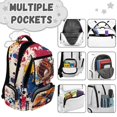 thumbnail image 6 of Yspwyqan Kids Backpack for School, Baseball Glove 17" Large Capacity Bookbag, Fits 15.6 Laptop, Adjustable Straps Casual Daypack for Middle School Travel Hiking, 6 of 7