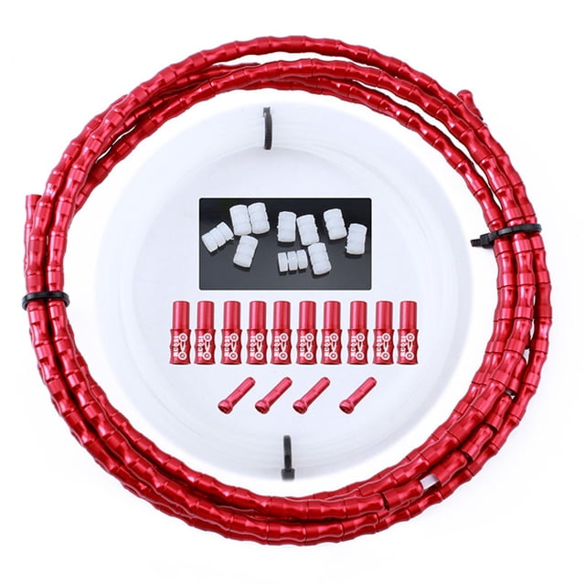 Wosthever Cable de cambio de bicicleta, línea de freno, línea de cables de cambio, Kit de reemplazo de carcasa Universal, 1 Juego de artículos Ciclismo 1.8 m/rojo Wosthever OD020033-01