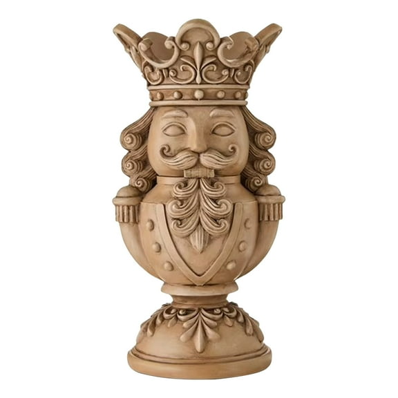 Yucurem Resin Nutcracker Candle Holder, Christmas Nutcracker Candlestick for Christmas Holiday Table Mantel Fireplace Decorations