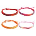 thumbnail image 1 of Miangastore Hand Jewelry For Women Orange Rope 4Pcs 6.3x6.3x0.3In, 1 of 8