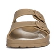 thumbnail image 4 of Litfun Women's Slide Sandals with Adjustable Buckles Summer Arch Support Beach Sandals, Brown, 4 of 7