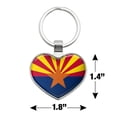 thumbnail image 2 of Arizona State Flag Keychain Heart Love Metal Key Chain Ring, 2 of 5