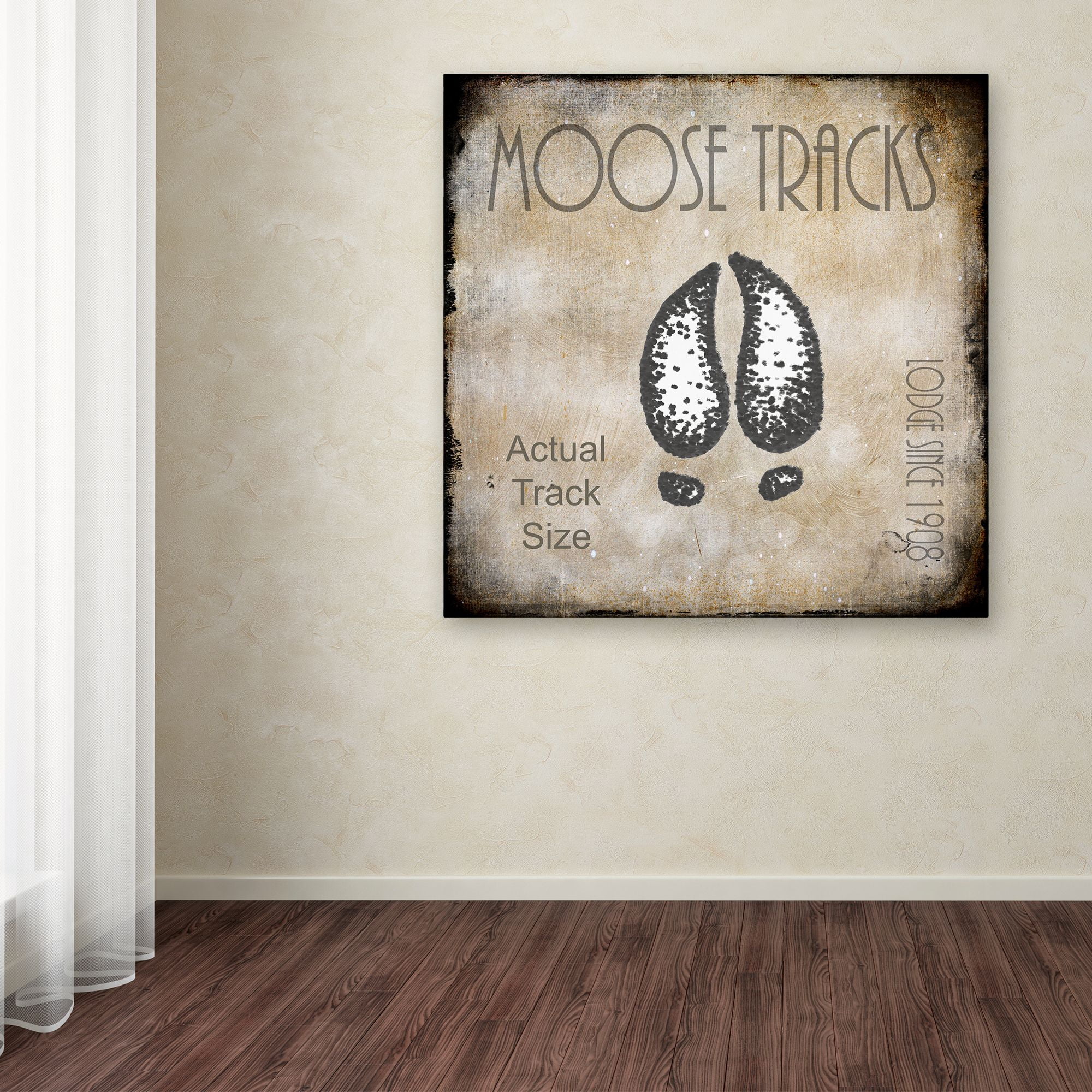 Trademark Fine Art 'Moose Lodge 2 - Moose Tracks 2' Canvas Art by LightBoxJournal