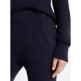 thumbnail image 4 of Free Assembly Women's Cozy Yarn Wide Leg Cable Knit Sweater Pants, Size XS-XXL, 4 of 5