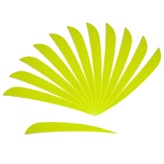 jinwen 12 Pcs Plumes de Volaille 5 Pouces Plumes de Dinde Jaune Fluorescent