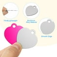 thumbnail image 4 of Uxcell Aluminum Blank Tags 1.4 x 1.2 Inch, Heart Shape Stamping Blanks Pet ID Label with Key Rings, Silver Tone 12Pcs, 4 of 4