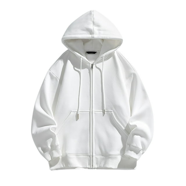 KIHOUT Men's Hoodies Jackets, Moisture Wicking & Breathable, Full Zip Solid Color Hooded Sweatshirt