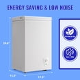 WANAI 2.4 Cubic Feet Chest Freezer White deep Freezer with Adjustable ...