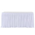 thumbnail image 1 of EDTara Table Skirt 72in x 30in Pleated Ruffle Polyester for Wedding, Birthday Party, Baby Shower Decoration, 1 of 9