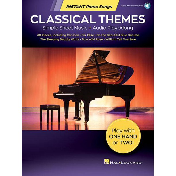Classical Themes Instant Piano Songs Simple Sheet Music + Audio Play