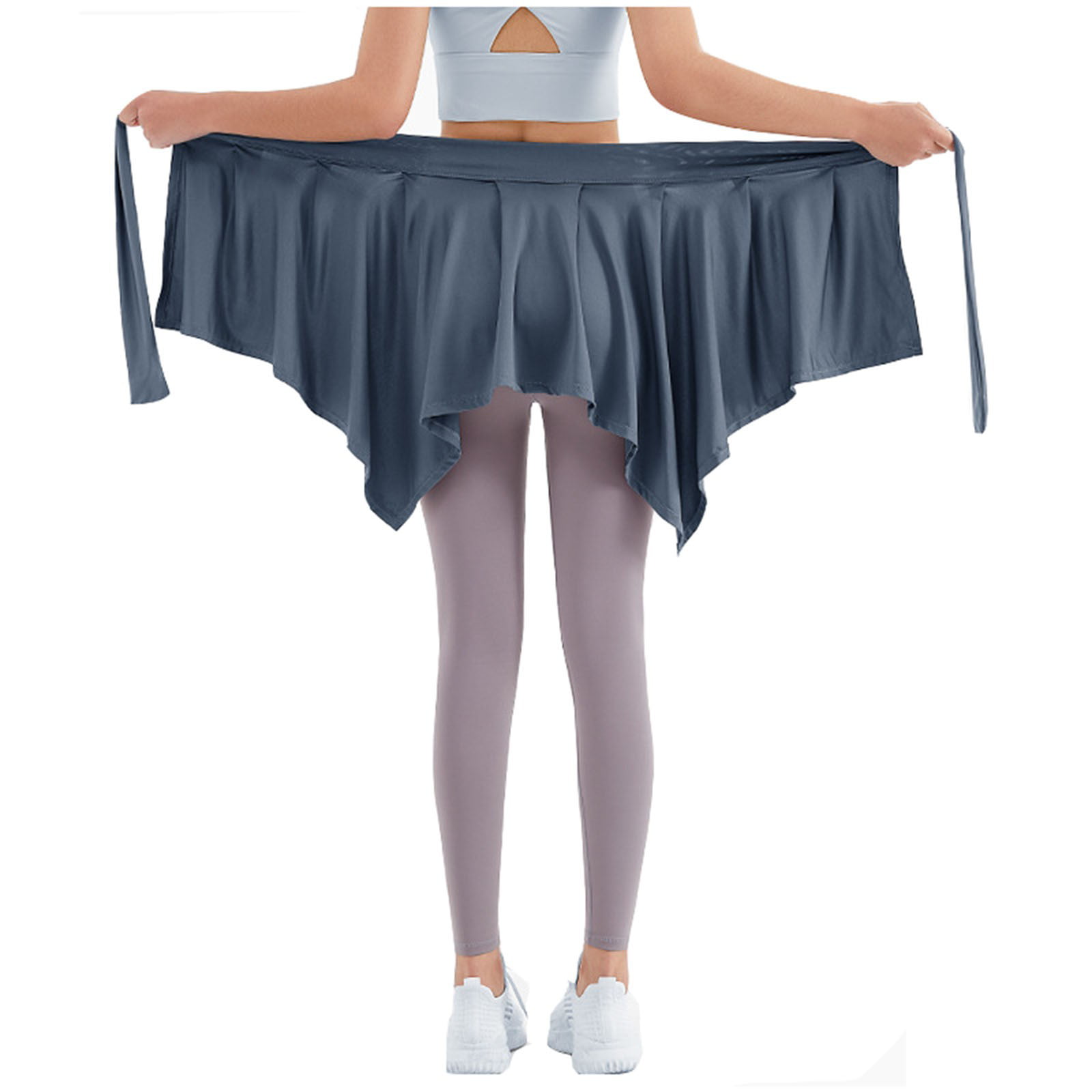 Skirt with A Hip-Covering Scarf Dance Skirt Anti-Empty Outer Hip-Hiding Ballet Skirt High Waisted Flowy Skirt Yoga Shorts 