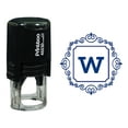 thumbnail image 1 of Printtoo Square Swirl Border Alphabet W Monogram Initial Self Inking Rubber Stamp Office Stationary, 1 of 3