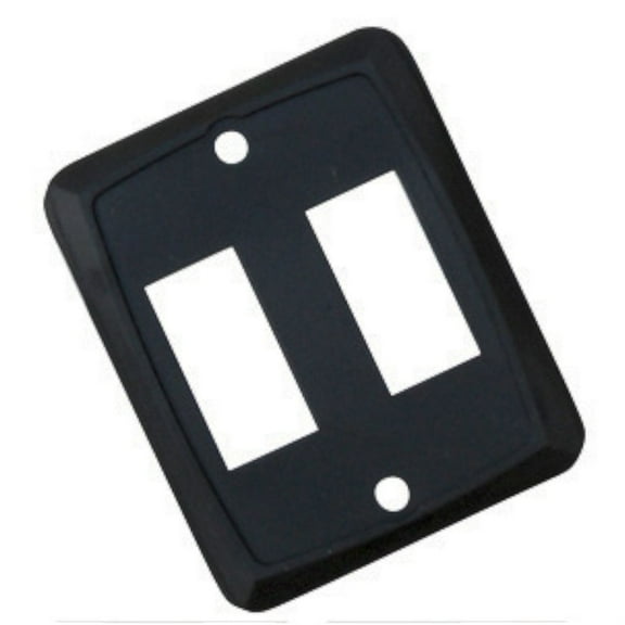 VALTERRA Diamond Group P7215C Black Double Switch Face Plate