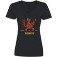 thumbnail image 3 of Inktastic Mardi Gras Come at Me Breaux Crayfish Women's V-Neck T-Shirt, 3 of 5
