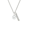 thumbnail image 2 of Delight Jewelry Gymnast Silhouette in 1/2'' Disc Silvertone Fearless Bar Charm Necklace, 23", 2 of 4