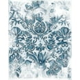 thumbnail image 2 of Vess, June Erica 15x18 White Modern Wood Framed Museum Art Print Titled - Denim Damask IV, 2 of 4