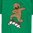 thumbnail image 3 of Instant Message - Gingerbread Skater Christmas - Toddler & Youth Short Sleeve Graphic T-Shirt, 3 of 6
