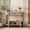 Beige, variant on Narrow Console Table with Drawer, Vintage Entryway Sofa Table with Curved Corners & Open Shelf