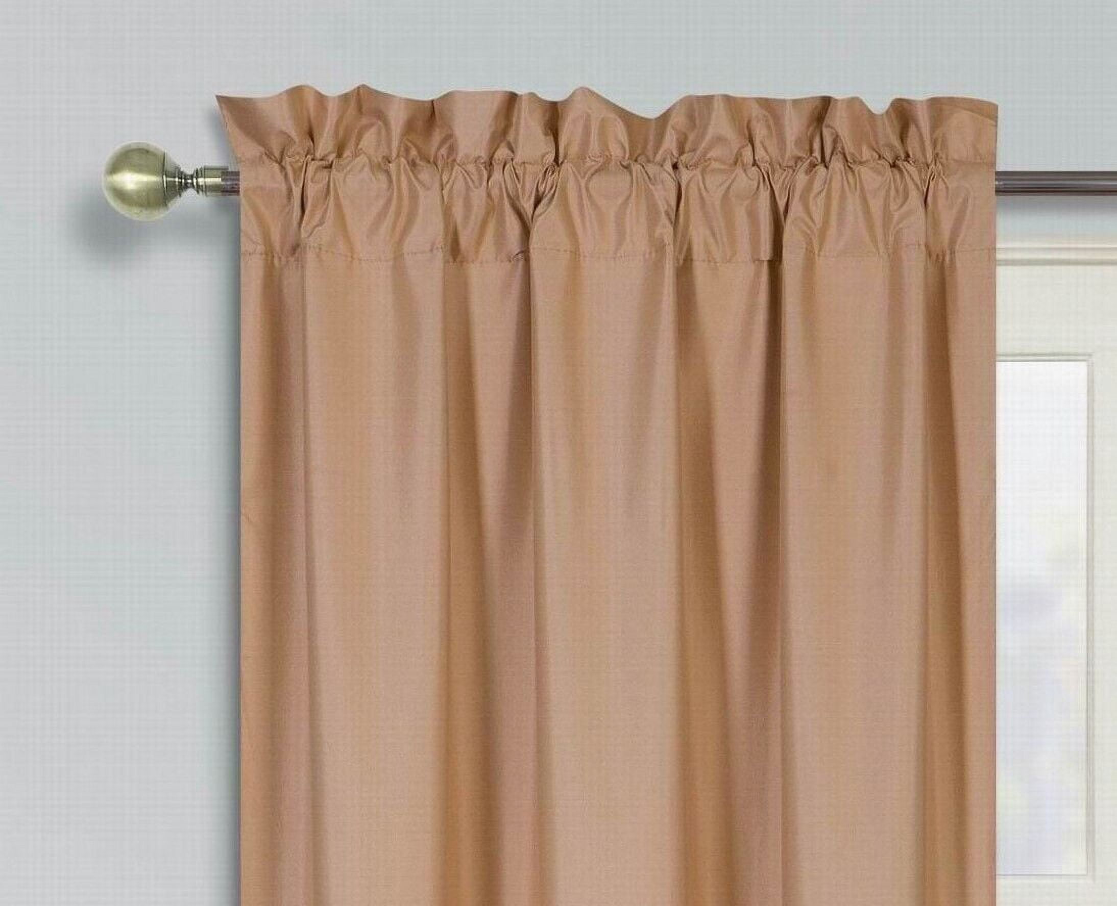 2 Panels Gold Solid Blackout Thermal Rod Pocket Foam Lined Window Curtain Drape R64 84 Length