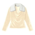 thumbnail image 4 of Breezora Oversized Fleece Sweatshirt For Women Long Sleeve Round Neck Fall Winter Casual Warm Pullover Top L Size Beige, 4 of 4