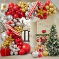 thumbnail image 2 of Juego de globos navideños con forma de bastón de caramelo, película de aluminio, rojo, verde, para fiesta de Año Nuevo, cadena de globos, decoración de arcos, suministros para regalos, 2 of 5