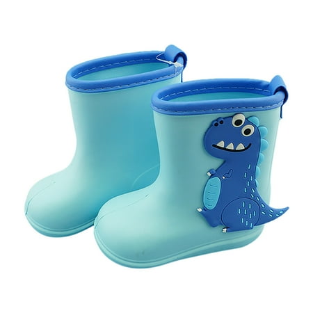 

New Toddler Kids Children Rain Boots Boys Girls Baby Cartoon Animals Waterproof Shoes Non-Slip Rubber Boots