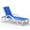 Blue, variant on CQSXDA Modern Aluminum Pool Lounge Chair with Armrests Featuring Textilene Fabric 5 Positions Adjustable for Outdoor Use, Gray